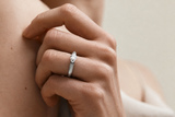 MARQUISE DIAMOND SOLITAIRE | 19K WHITE GOLD
