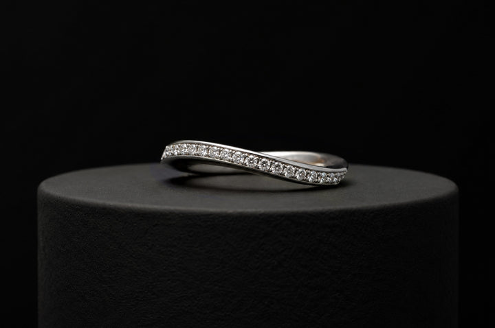 DIAMOND PAVE BAND | 19K WHITE GOLD