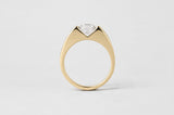 EMERALD CUT DIAMOND RING | YELLOW GOLD