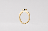 BEZEL SET DIAMOND SOLITAIRE RING | YELLOW GOLD