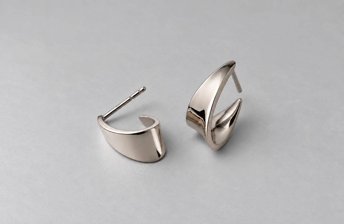 GALE EARRINGS | 19K WHITE GOLD