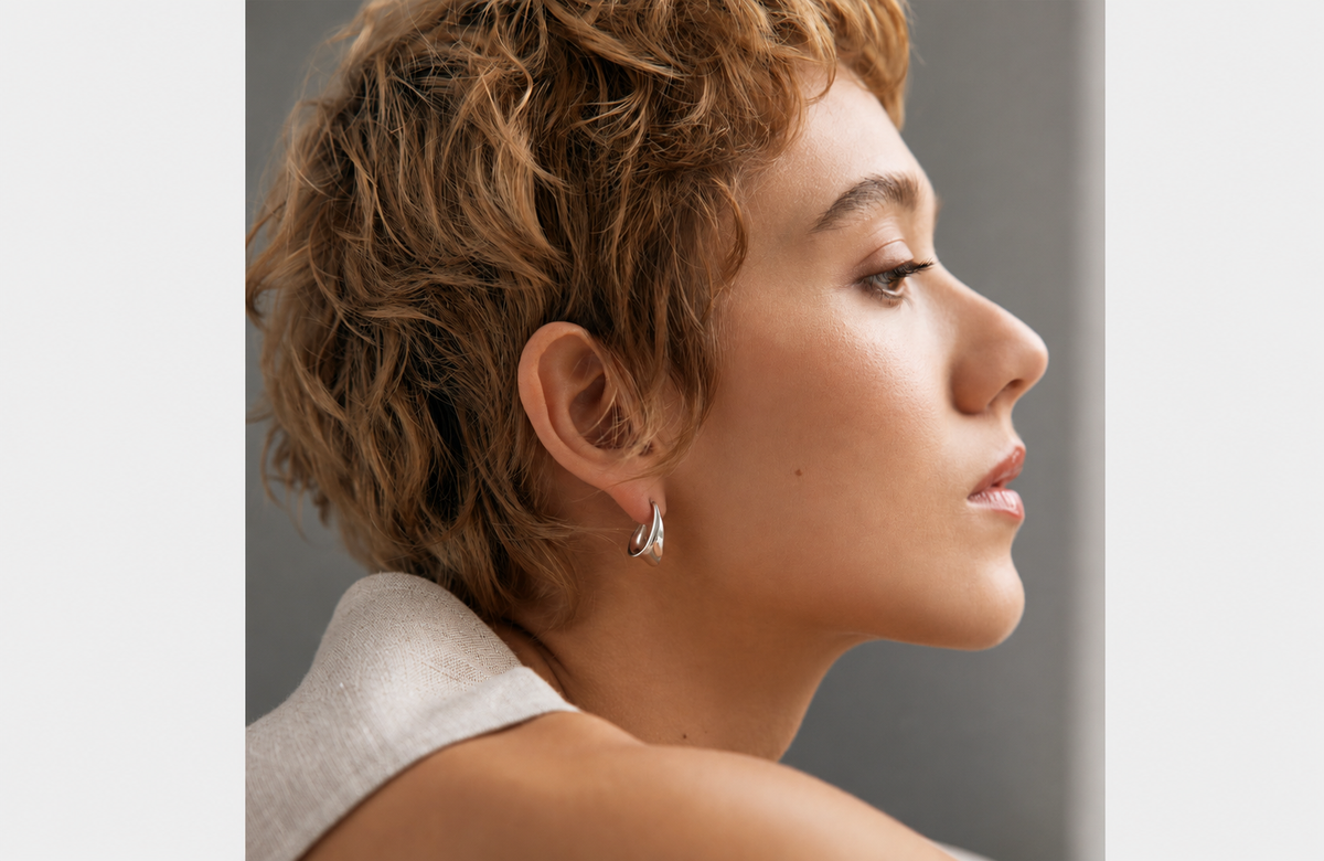 GALE EARRINGS | 19K WHITE GOLD