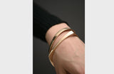 Wrist Wearing Bronze Bangle Bracelet