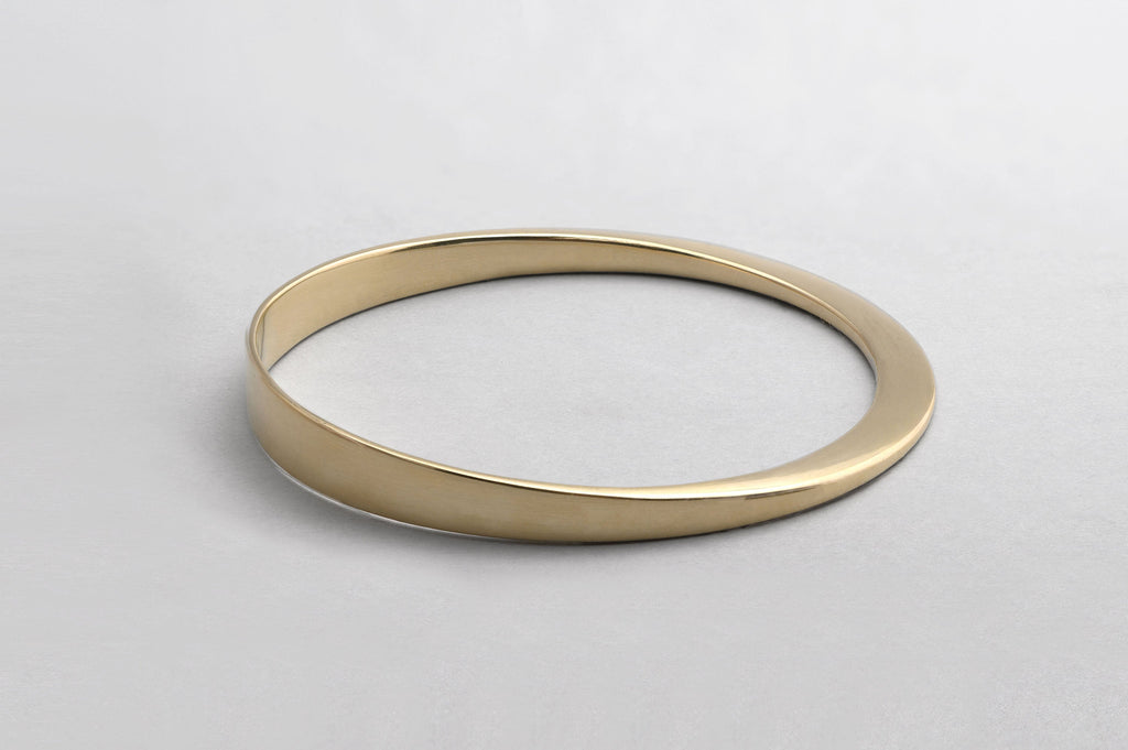 Oval Bronze Bangle Bracelet