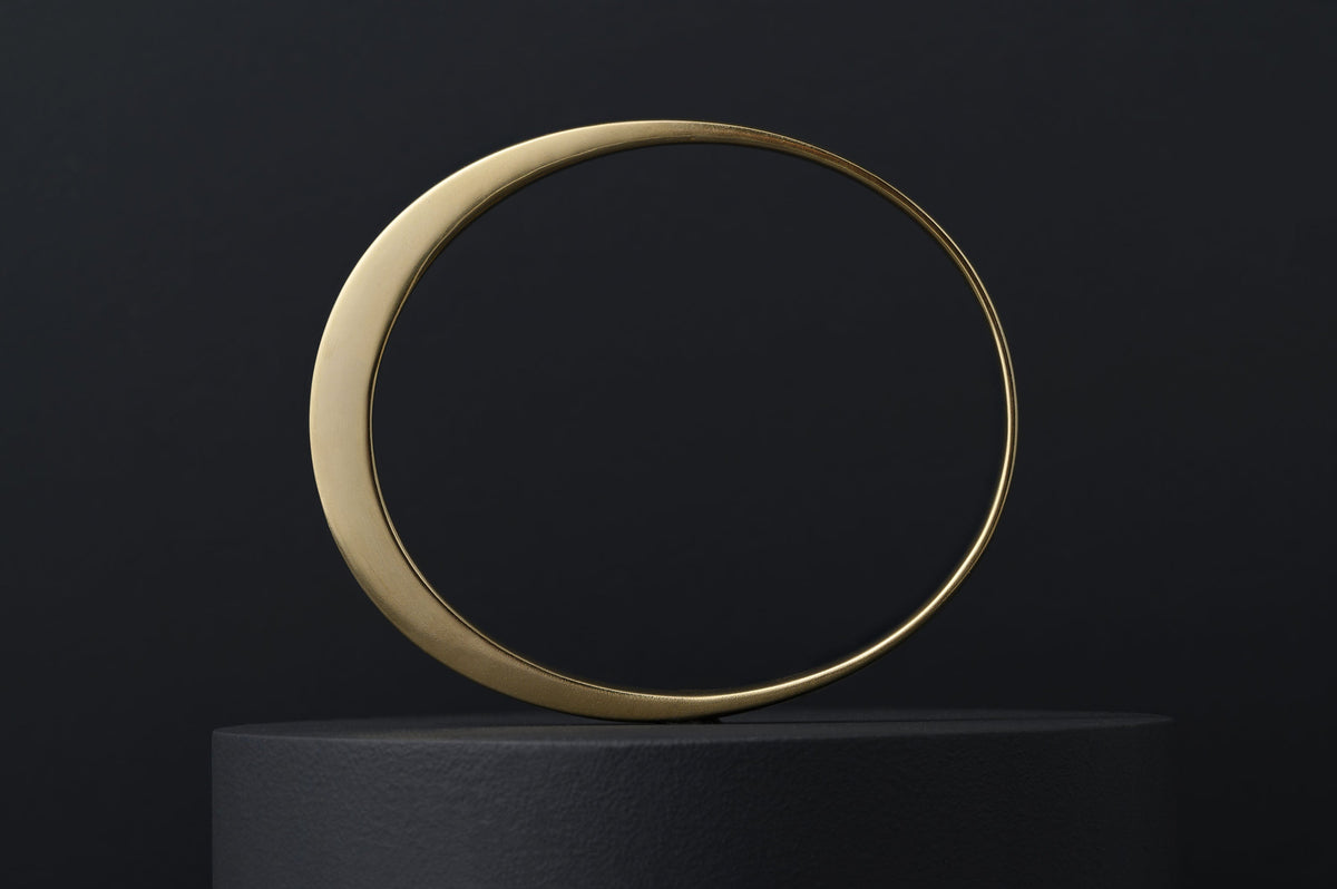Solid Bronze Round Bangle Bracelet