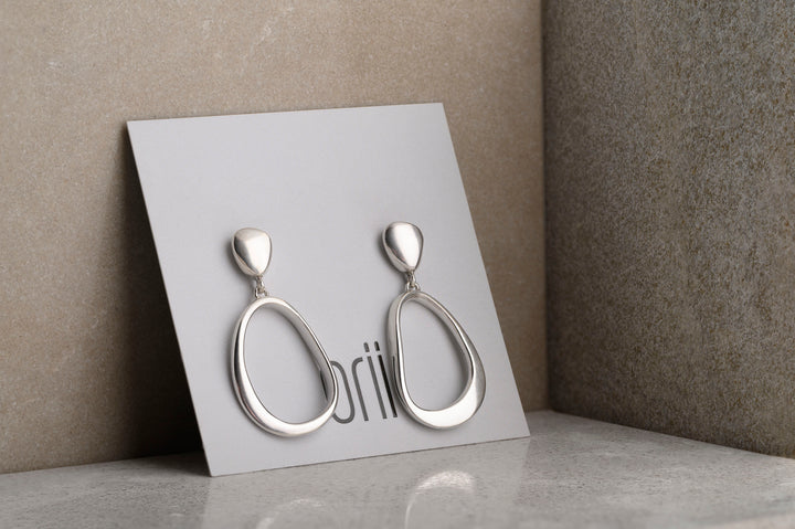 Hoop Style Sterling Silver Earrings