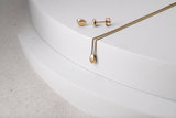Simple Pebble Gold Earring and Necklace Set